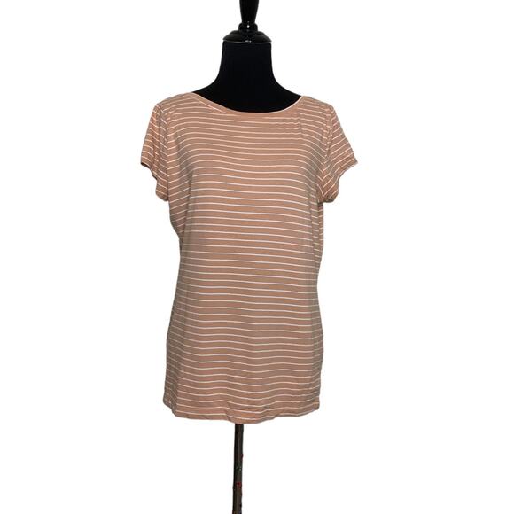 Banana Republic timeless intemparel striped short sleeves tee size M - Picture 1 of 7
